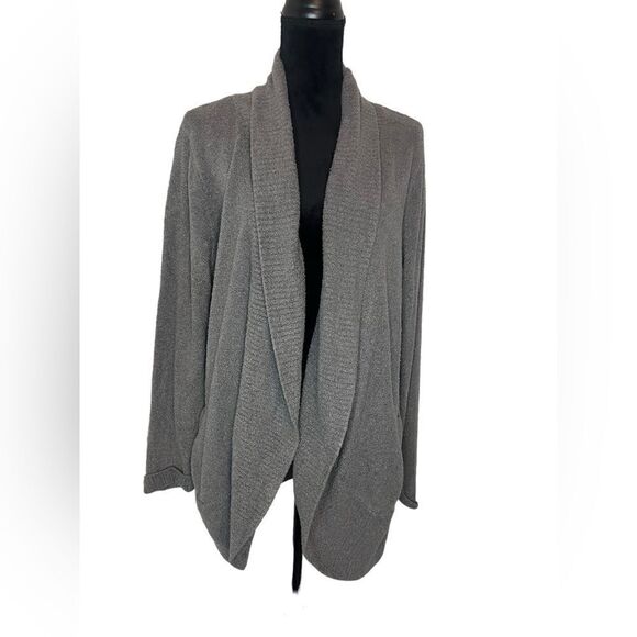 BAREFOOT DREAMS COZYCHIC LITE CARDIGAN GRAY LONG SLEEVE PLUS SIZE 1X WOMENS - Picture 9 of 10